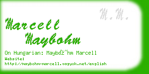 marcell maybohm business card